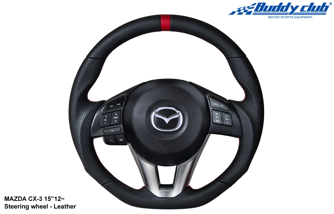 Buddy Club Sport Steering Wheel Mazda CX3/5/8 16+ -Leather