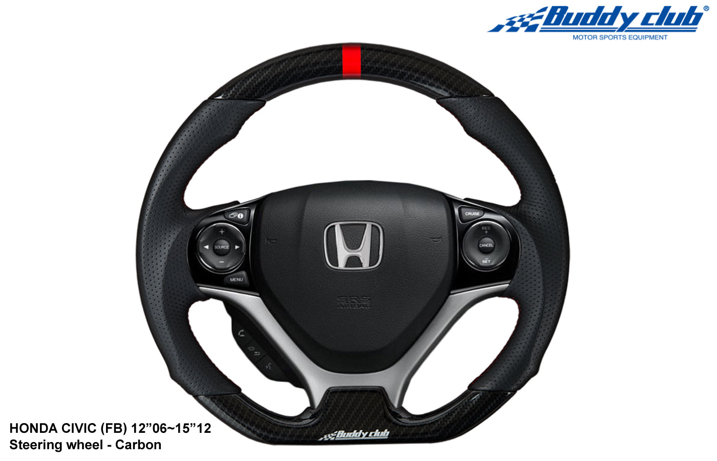 Buddy Club Sport Steering Wheel Civic 12-15 -Carbon Style