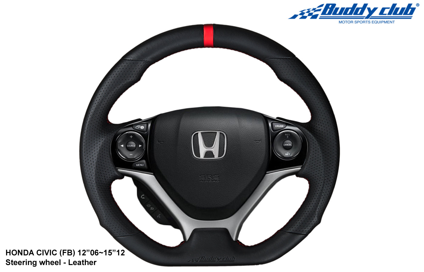 Buddy Club Sport Steering Wheel Civic 12-15 -Leather