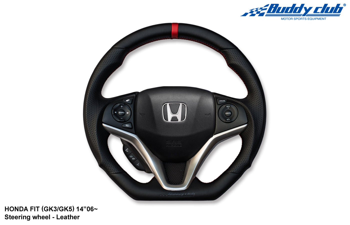 Buddy Club Sport Steering Wheel Fit 15+ -Leather