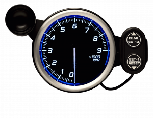 DEFI Racer Gauge N2 80mm Tachometer 9000RPM Blue