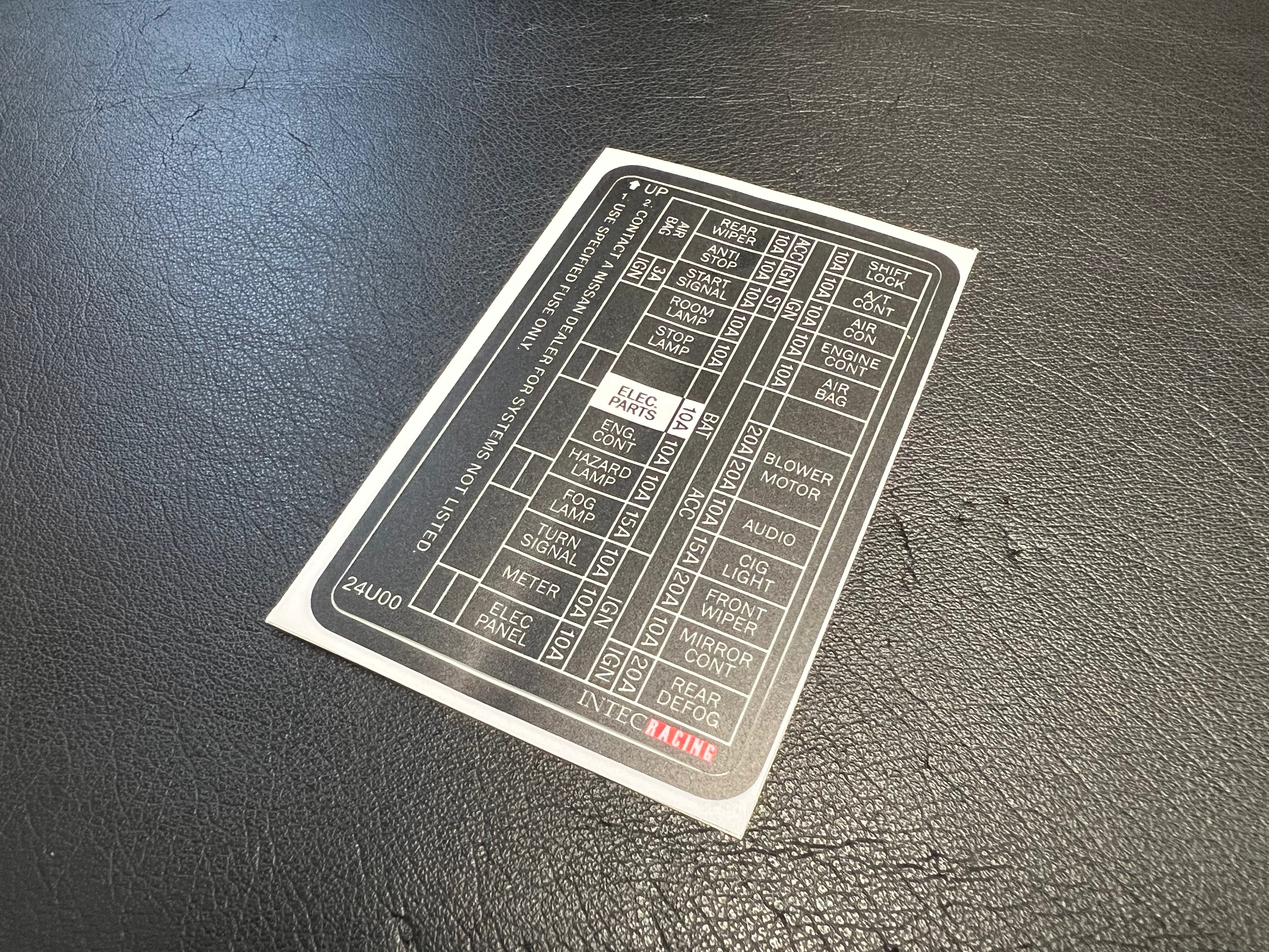 R33 GT-R Electrical Box Stickers (ENG)