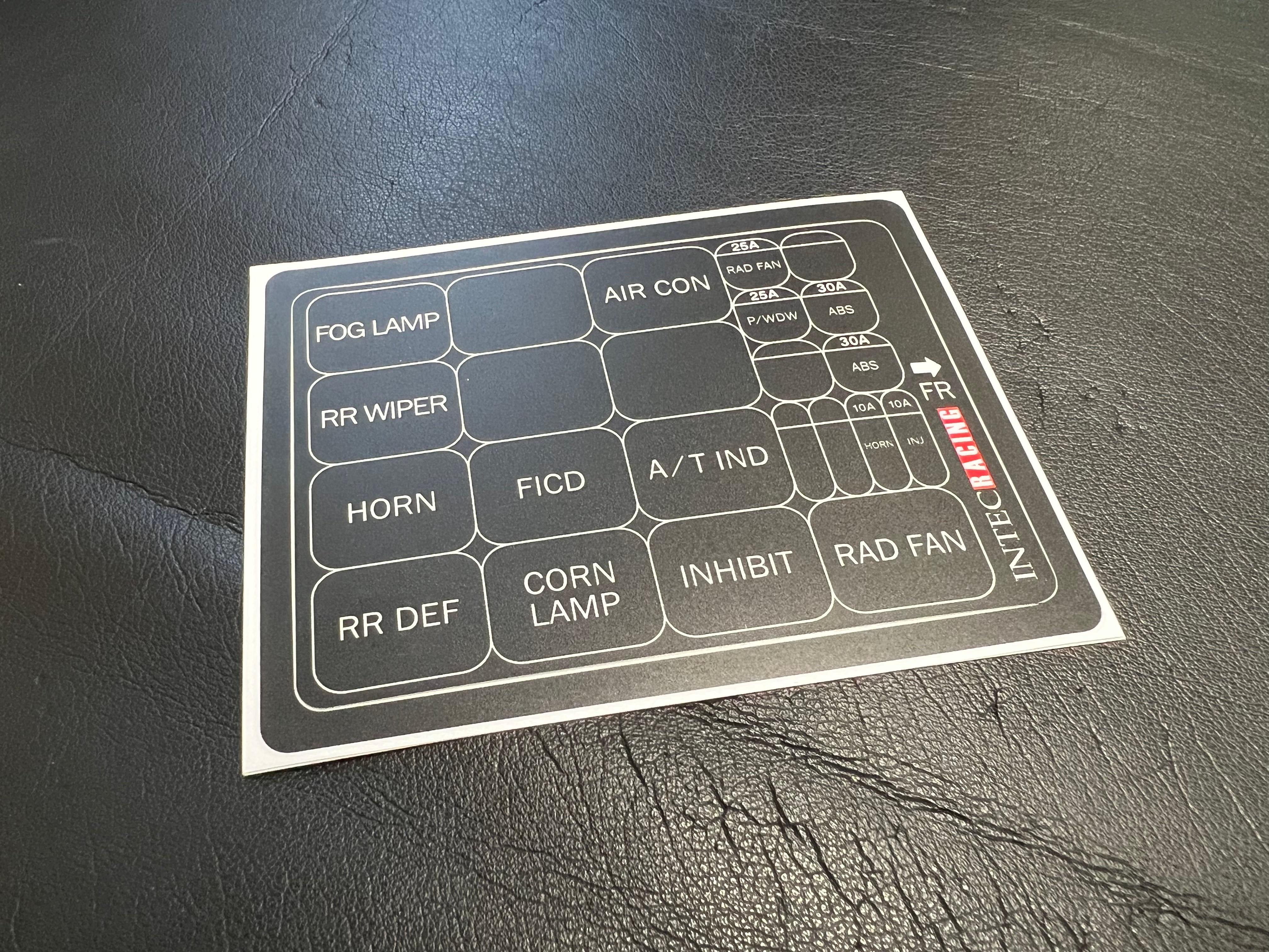 R33 GT-R Electrical Box Stickers (ENG)