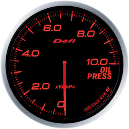 DEFI Advance BF Red 60mm Oil Pressure Gauge (Metric)