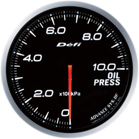 DEFI Advance BF White 60mm Oil Pressure Gauge (Metric)