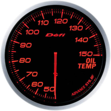 DEFI Advance BF Red 60mm Oil Temperature Gauge (Metric)