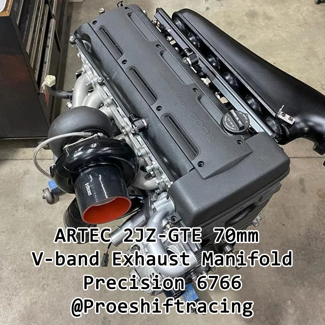 Artec Toyota 2JZ-GTE 70mm V-band Exhaust Manifold