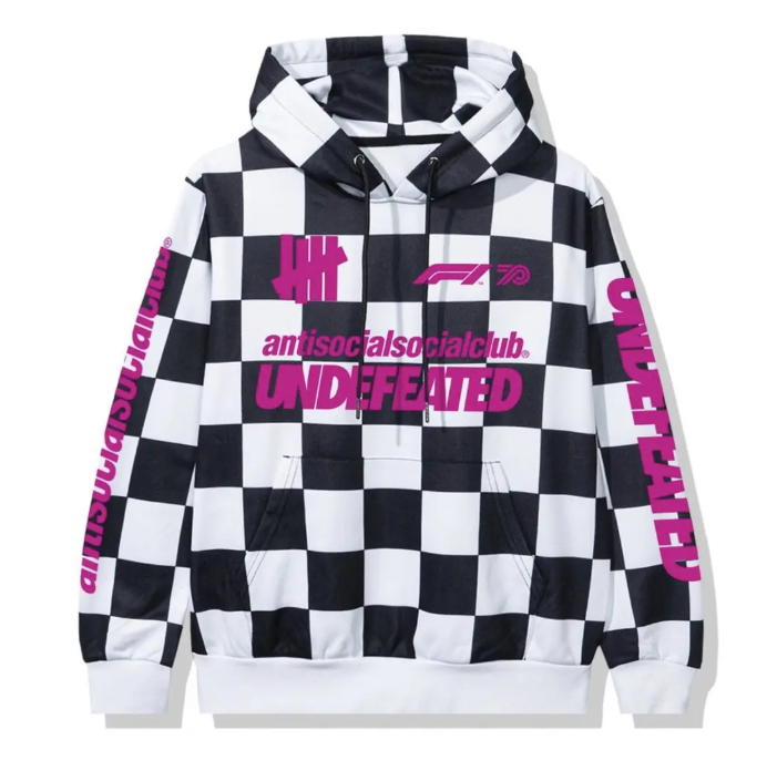 Anti Social Social Club F1 Checkered Hoodie ASSC DS MEDIUM