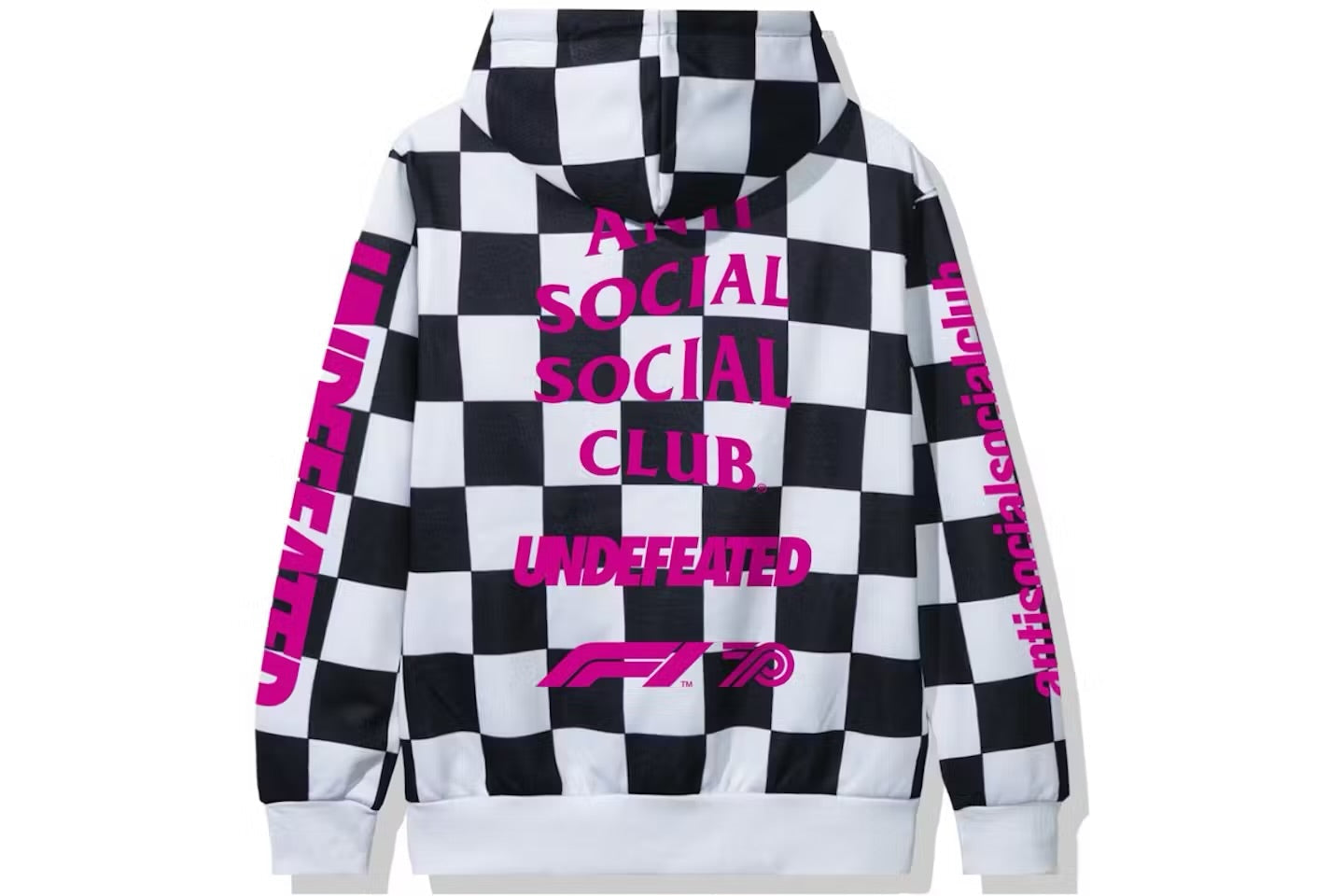 Anti Social Social Club F1 Checkered Hoodie ASSC DS MEDIUM