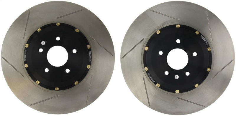StopTech 09-11 Nissan GT-R Front Slotted Bare Iron 380x34mm AeroRotor Kit Pair