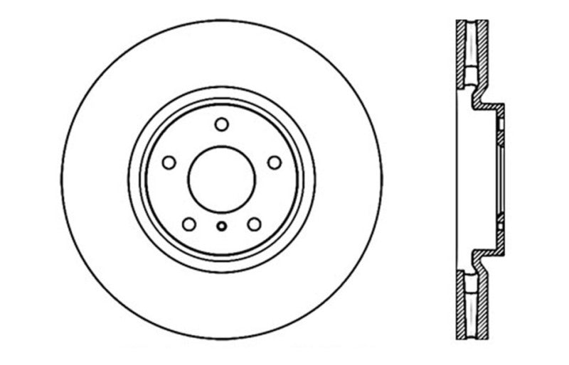 StopTech 08-13 Infiniti G37 Cryo SportStop Drilled Left Front Rotor
