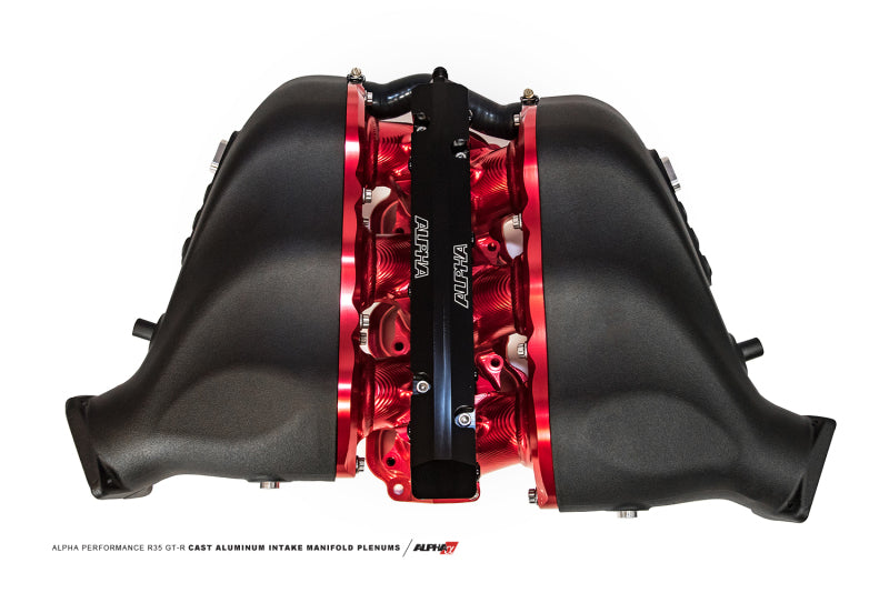 AMS Performance R35 GT-R Intake Manifold w/ Cast Aluminum Plenums - Clear (Non-Cancellable)