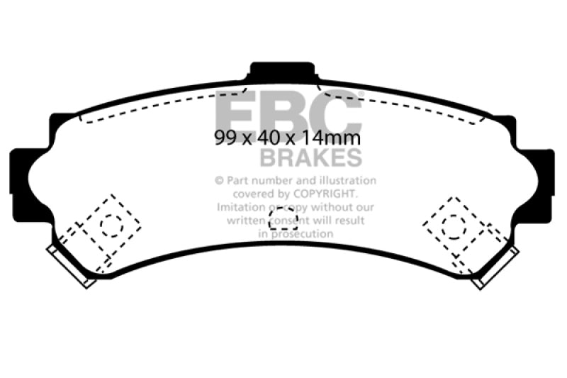 EBC 95-97 Nissan Sentra 1.6 Ultimax2 Rear Brake Pads