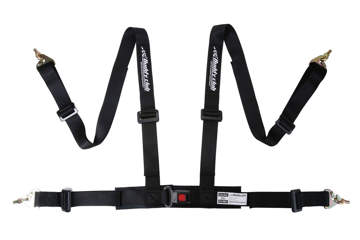 Buddy Club Racing Spec 4 Point Seat Harness Black