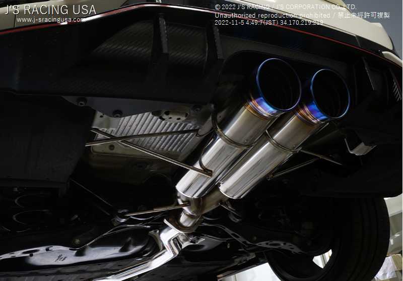 J'S RACING FK8 CIVIC SUS Exhaust Plus Dual 70RS