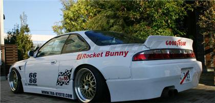GReddy 94-98 Nissan 240SX/Silvia S14 Rocket Bunny Rear Wide Panel Over-Fenders Ver. 1 - FRP *Only*